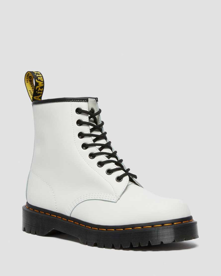 Dr Martens Platform Boots Men's 1460 Bex Smooth Leather White | Malaysia 93280-RZON